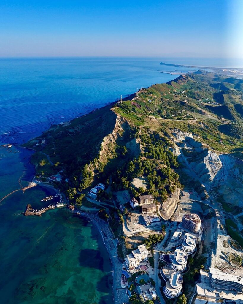 25 Best Places To Visit In Albania 
 view from above of the coast of Durres