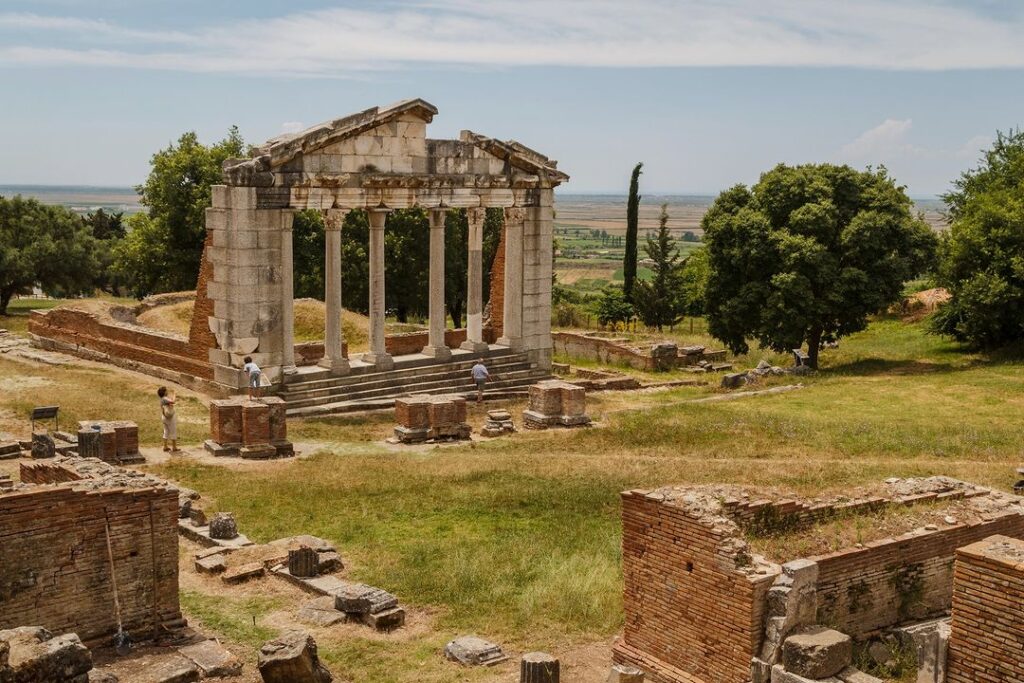 ancient Illyrian city with well-preserved ruins of apolonia 