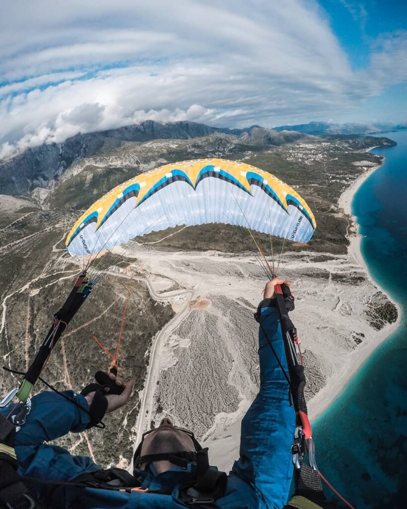 25 Best Places To Visit In Albania photo from a poarashute in llogara