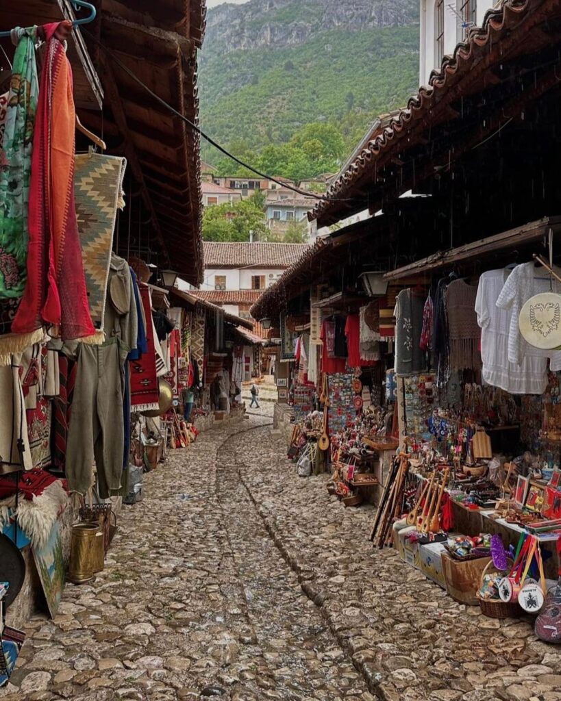 old bazar of kruja in albnia