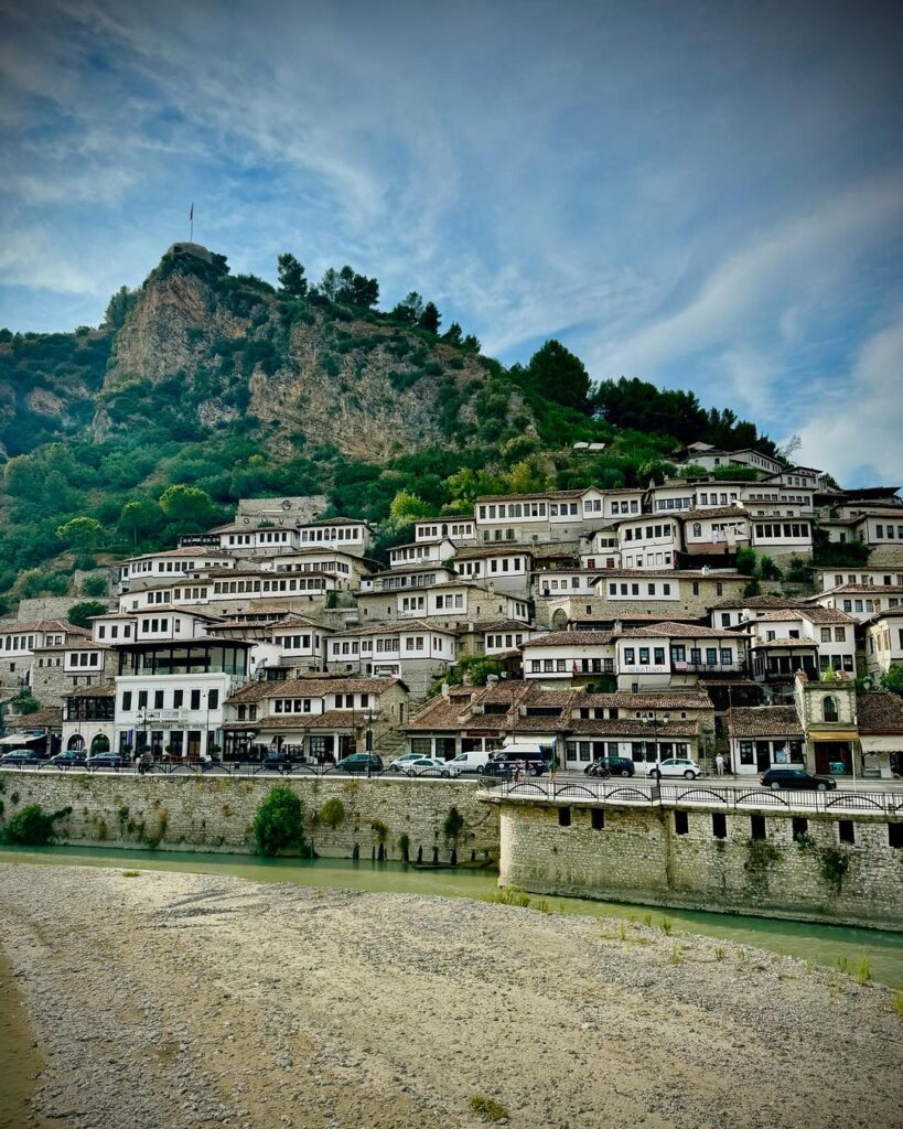 25 Best Places To Visit In Albania 
 view  from berat city, antuique homes and great castel of berat